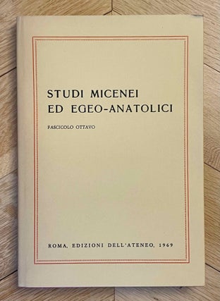 Studi Micenei ed Egeo-anatolici. Volumes 3-12.