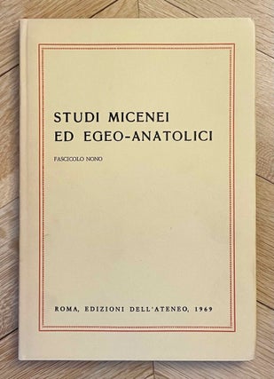 Studi Micenei ed Egeo-anatolici. Volumes 3-12.