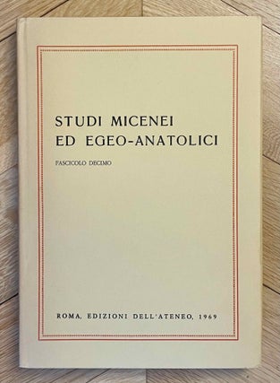Studi Micenei ed Egeo-anatolici. Volumes 3-12.