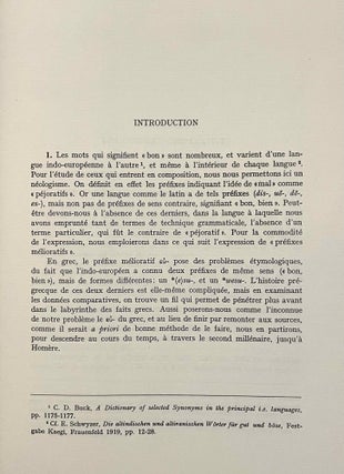 Etudes de composition nominale en Mycénien. Tome I: Les préfixes méliotarifs du grec.