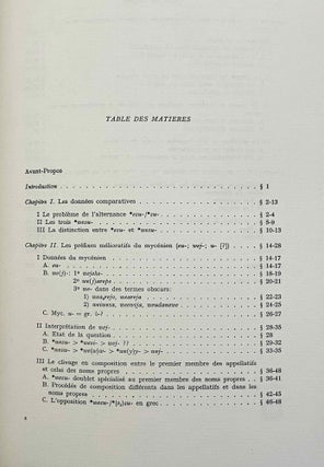 Etudes de composition nominale en Mycénien. Tome I: Les préfixes méliotarifs du grec.