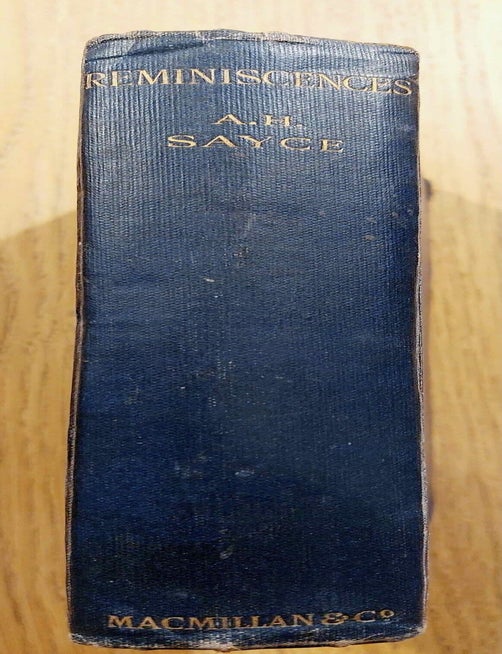 Item #M12268 Reminiscences. SAYCE Archibald Henry.[newline]M12268-00.jpeg