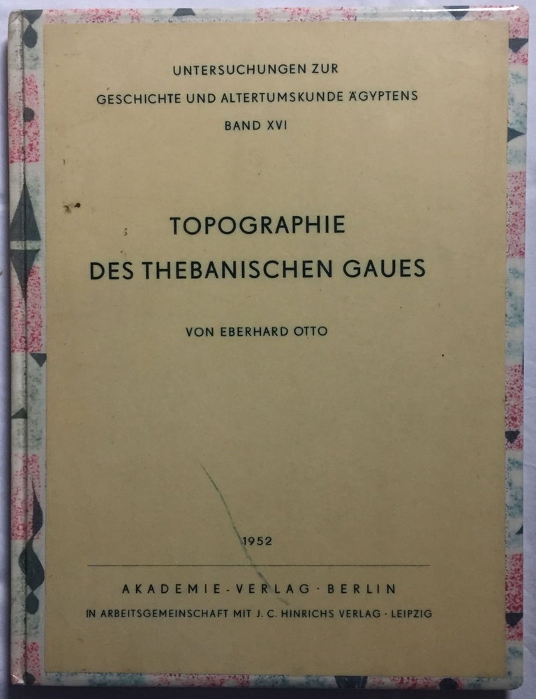 Item #M1227a Topographie des Thebanischen Gaues. OTTO Eberhard.[newline]M1227a.jpg