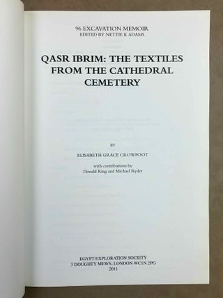 Qasr Ibrim. The textiles from the cathedral cemetery.[newline]M12292-01.jpeg