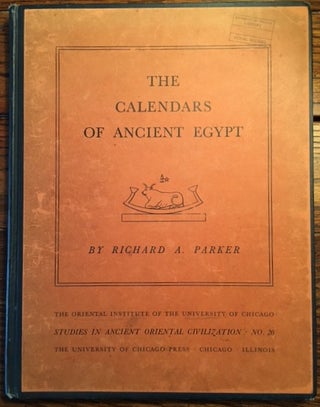 Item #M1231b The calendars of Ancient Egypt. PARKER Richard Anthony[newline]M1231b.jpg