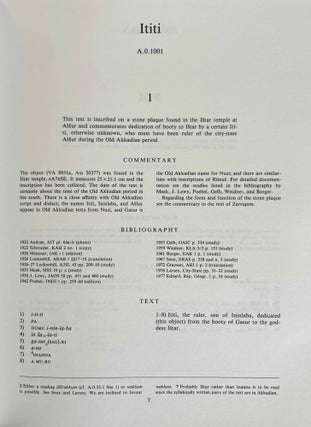 Royal Inscriptions of Mesopotamia. Assyrian Periods. Vol. I: Assyrian rulers of the third and second millennia BC (to 1115 BC). Vol. II: Assyrian rulers of the early first millennium BC (1114-859 BC).