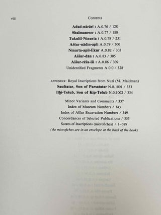 Royal Inscriptions of Mesopotamia. Assyrian Periods. Vol. I: Assyrian rulers of the third and second millennia BC (to 1115 BC).