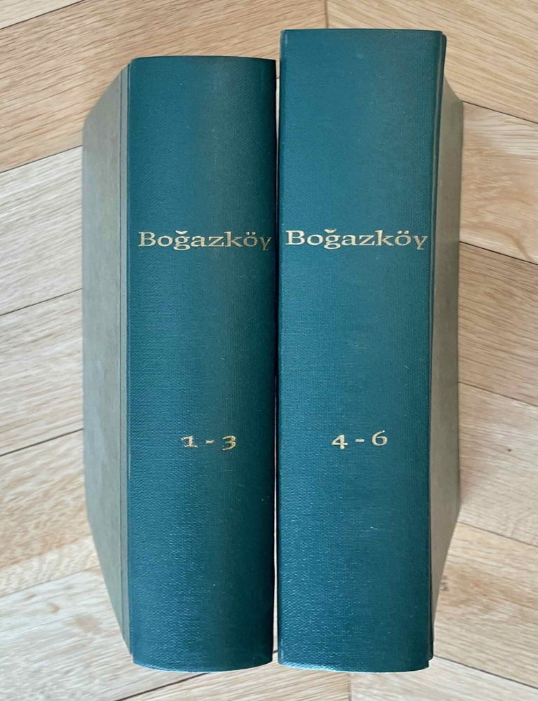 Item #M12337 Bogazk&ouml;y. Teil 1: Neue Untersuchungen in der hethitischen Hauptstadt. Teil 2: Neue Untersuchungen hethitischer Architektur. Teil 3: Funde aus den Grabungen 1952-1955. Teil 4: Funde aus den Grabungen 1967 und 1968. Teil 5: Funde aus den Grabungen 1970 und 1971. Teil 6: Funde aus den Grabungen bis 1979. BITTEL Kurt - G&Uuml;TERBOCK Hans GUSTAV - NAUMANN Rudolf et alii.[newline]M12337-00.jpeg
