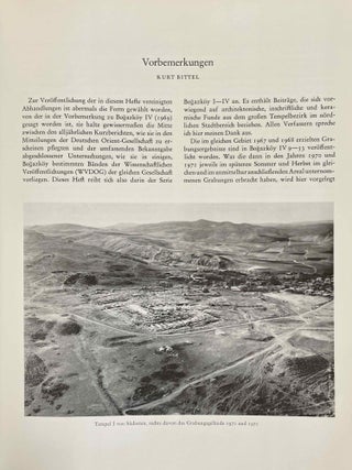 Bogazk&ouml;y. Teil 1: Neue Untersuchungen in der hethitischen Hauptstadt. Teil 2: Neue Untersuchungen hethitischer Architektur. Teil 3: Funde aus den Grabungen 1952-1955. Teil 4: Funde aus den Grabungen 1967 und 1968. Teil 5: Funde aus den Grabungen 1970 und 1971. Teil 6: Funde aus den Grabungen bis 1979.[newline]M12337-23.jpeg