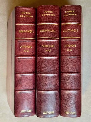 Catalogue de la biblioth&egrave;que du Mus&eacute;e Egyptien du Caire. 1927-1958. Vol. I: A-G. Vol. II: H-Q. ABU GHAZI Dia - EL-KHACHAB.