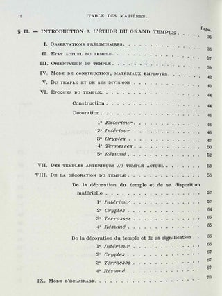 Denderah. Description g&eacute;n&eacute;rale du grand temple de cette ville. Vol. I-II: Int&eacute;rieur du temple. Vol. III-IV: Cryptes. Terrasses. Vol. V: Suppl&eacute;ment aux planches. Volume VI: Texte (complete set)[newline]M12373a-07.jpeg
