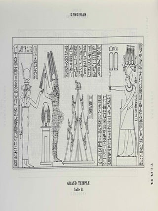Denderah. Description g&eacute;n&eacute;rale du grand temple de cette ville. Vol. I-II: Int&eacute;rieur du temple. Vol. III-IV: Cryptes. Terrasses. Vol. V: Suppl&eacute;ment aux planches. Volume VI: Texte (complete set)[newline]M12373a-17.jpeg