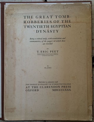 The great tomb robberies of the Twentieth Egyptian dynasty. Vol I: Text. Vol. II: Plates (complete set)[newline]M1239b-02.jpg