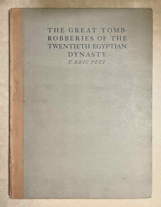 Item #M1239j The great tomb robberies of the Twentieth Egyptian dynasty. Being a critical study,...[newline]M1239j-00.jpeg
