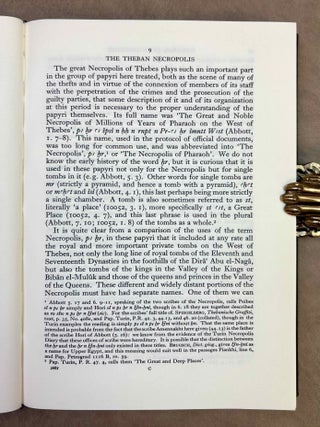 The great tomb robberies of the Twentieth Egyptian dynasty. Being a critical study, with translations and commentaries, of the papyri in which these are recorded. Vol I: Text. Vol. II: Plates (complete set)[newline]M1239l-08.jpeg