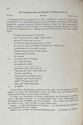 Babylonische Rechtsurkunden des ausgehenden 8. und 7. Jahrhunderts. 1. Hälfte (Nr. 1-86).
