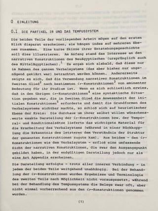 Neu&auml;gyptische Studien. Die Partikel ir. Das Tempussystem.[newline]M12412-07.jpeg
