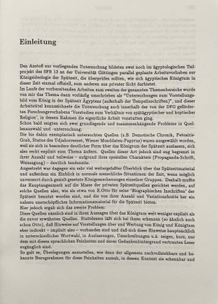Individuelle Haltungen zum ägyptischen Königtum der Spätzeit. Private Quellen und ihre Königswertung im Spannungsfeld zwischen Erwartung und Erfahrung.