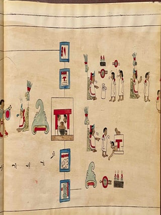 Tira de la peregrinaci&oacute;n azteca. Pictograf&iacute;a precolombina mexicana.[newline]M12417-04.jpeg