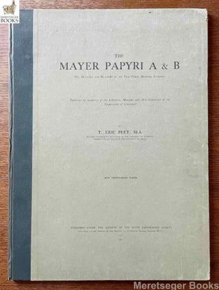 Item #M1241b The Mayer Papyri A & B. Nos. M 11162 and M. 11186 of the Free Public Museums,...[newline]M1241b-00.jpeg