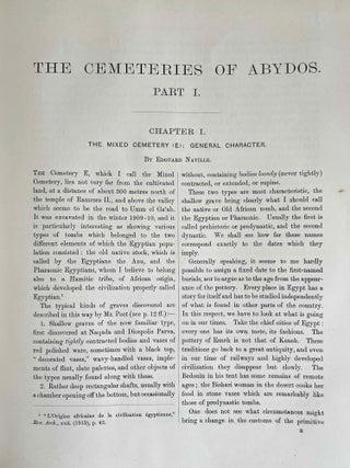 The cemeteries of Abydos. Part I: The mixed cemetery and Umm el-Ga'ab. Part II: 1911-1912. Part III: 1912-1913. (complete set)[newline]M1245d-05.jpeg
