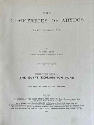 The cemeteries of Abydos. Part I: The mixed cemetery and Umm el-Ga'ab. Part II: 1911-1912. Part III: 1912-1913. (complete set)[newline]M1245d-08.jpeg