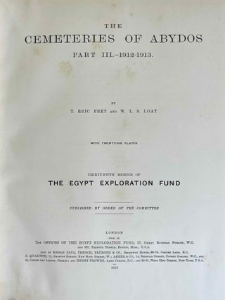 The cemeteries of Abydos. Part I: The mixed cemetery and Umm el-Ga'ab. Part II: 1911-1912. Part III: 1912-1913. (complete set)[newline]M1245d-13.jpeg