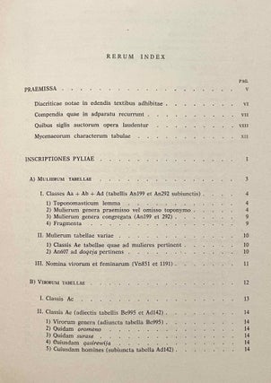 Inscriptiones Pyliae ad Mycenaeam aetatem pertinentes. Quas in usum academicum collectas.