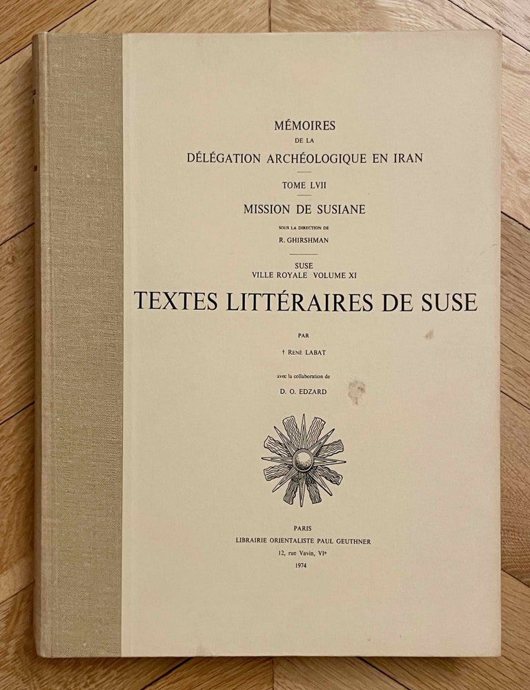 Item #M12484 Textes litt&eacute;raires de Suse. LABAT Ren&eacute; - EDZARD Dietz Otto.[newline]M12484-00.jpeg