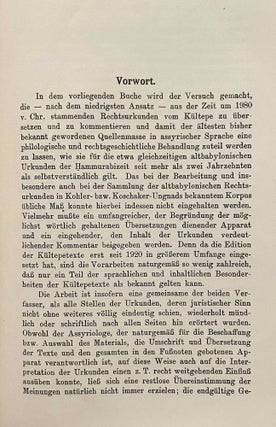 Die altassyrischen Rechtsurkunden vom Kültepe. Teil 1/2. Urkunden 1-290.