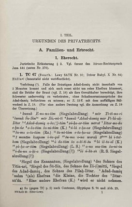 Die altassyrischen Rechtsurkunden vom Kültepe. Teil 1/2. Urkunden 1-290.