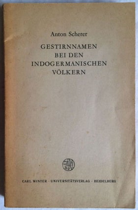 Item #M1254 Gestirnnamen bei den indogermanischen Völkern. SCHERER Anton[newline]M1254.jpg