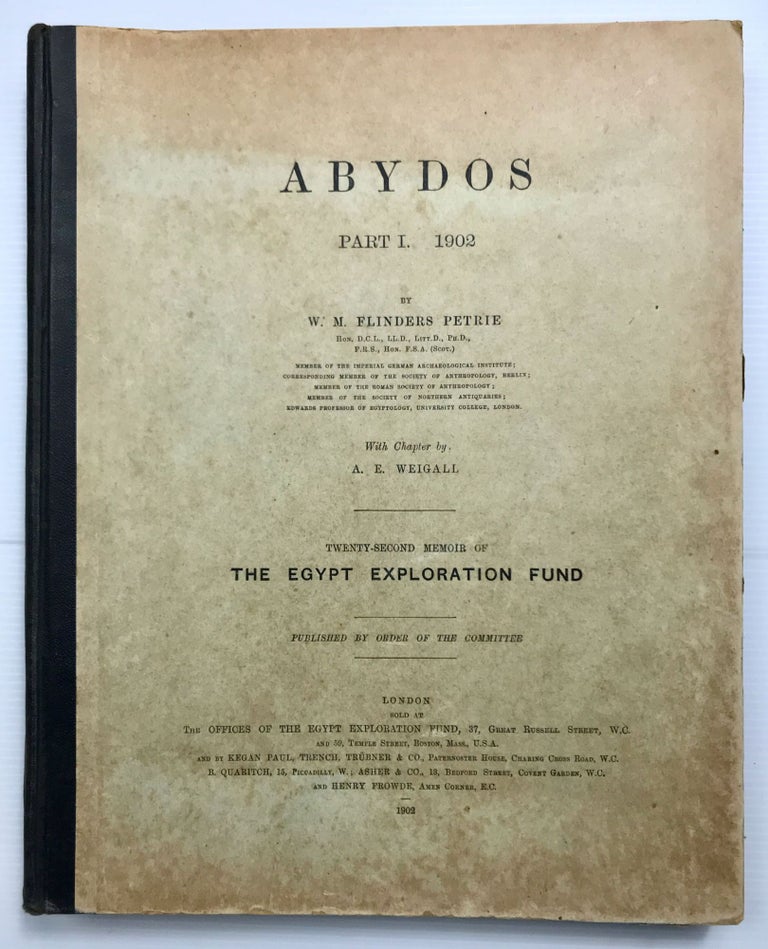 Item #M1258g Abydos. Part I. 1902 (only, out of 3). PETRIE William M. Flinders.[newline]M1258g.jpg