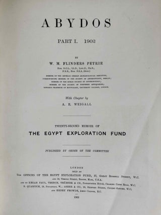 Abydos. Part I (1902). Part II (1903). Part III (1904) (complete set)[newline]M1258h-05.jpeg