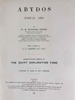 Abydos. Part I (1902). Part II (1903). Part III (1904) (complete set)[newline]M1258h-13.jpeg