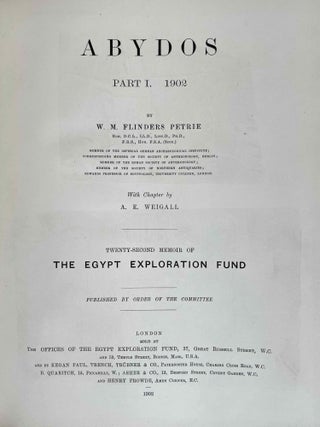 Abydos. Part I (1902). Part II (1903). Part III (1904) (complete set)[newline]M1258k-04.jpeg