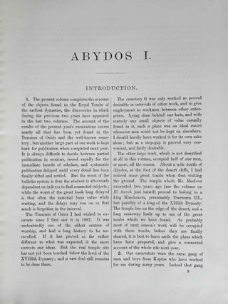 Abydos. Part I (1902). Part II (1903). Part III (1904) (complete set)[newline]M1258k-06.jpeg