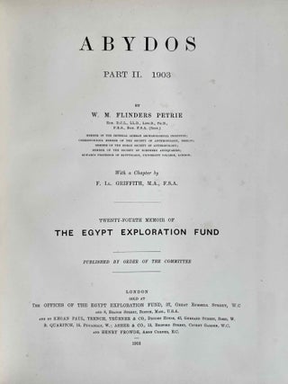 Abydos. Part I (1902). Part II (1903). Part III (1904) (complete set)[newline]M1258k-17.jpeg