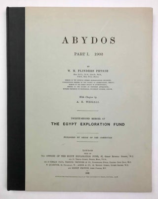 Item #M1258l Abydos. Part I. 1902 (only, out of 3). PETRIE William M. Flinders[newline]M1258l-00.jpeg