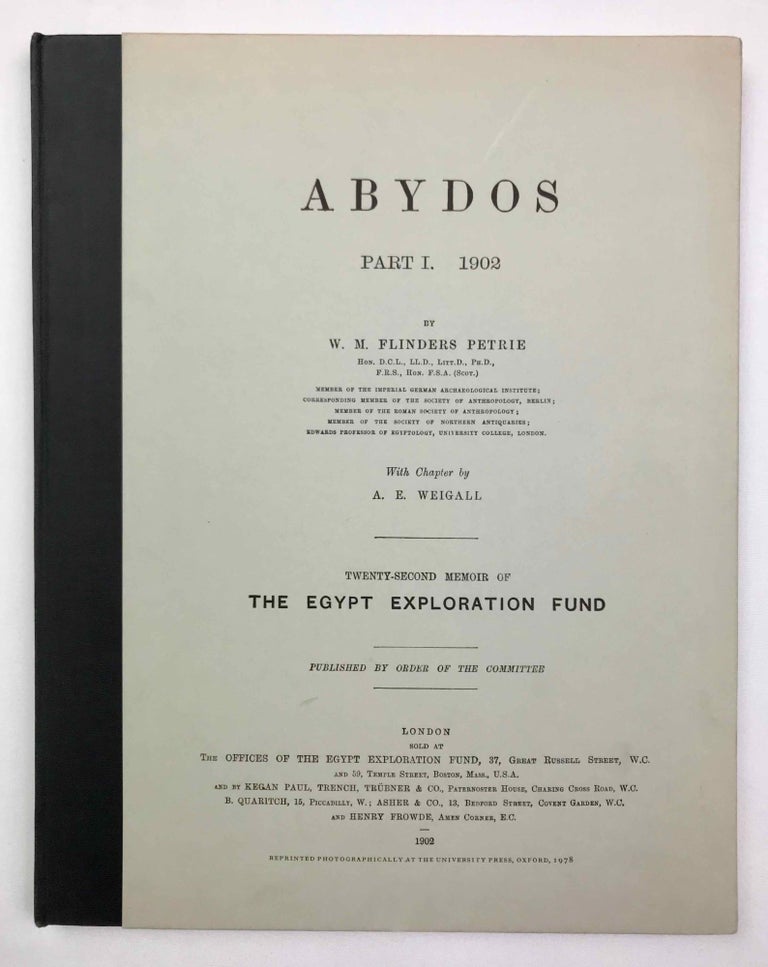 Item #M1258l Abydos. Part I. 1902 (only, out of 3). PETRIE William M. Flinders.[newline]M1258l-00.jpeg
