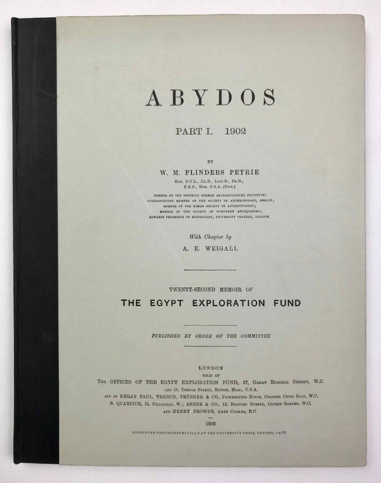 Item #M1258m Abydos. Part I. 1902 (only, out of 3). PETRIE William M. Flinders.[newline]M1258m-00.jpeg