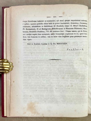De lingua et literis veterum Aegyptiorum. Cum permultis tabulis lithographicis literas Aegyptiorum tum vulgari tum sacerdotali ratione scriptas explicantibus atque interpretationem Rosettanae aliarumque inscriptionum et aliquot voluminum papyraceorum in sepuloris repertorum exhibentibus. Accedunt Grammatica atque Glossarium Aegyptiacum. Pars 1 & 2 (complete)[newline]M12656-10.jpeg