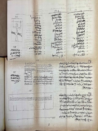 De lingua et literis veterum Aegyptiorum. Cum permultis tabulis lithographicis literas Aegyptiorum tum vulgari tum sacerdotali ratione scriptas explicantibus atque interpretationem Rosettanae aliarumque inscriptionum et aliquot voluminum papyraceorum in sepuloris repertorum exhibentibus. Accedunt Grammatica atque Glossarium Aegyptiacum. Pars 1 & 2 (complete)[newline]M12656-34.jpeg