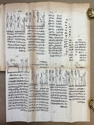 De lingua et literis veterum Aegyptiorum. Cum permultis tabulis lithographicis literas Aegyptiorum tum vulgari tum sacerdotali ratione scriptas explicantibus atque interpretationem Rosettanae aliarumque inscriptionum et aliquot voluminum papyraceorum in sepuloris repertorum exhibentibus. Accedunt Grammatica atque Glossarium Aegyptiacum. Pars 1 & 2 (complete)[newline]M12656-37.jpeg
