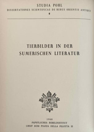 Tierbilder in der sumerischen Literatur