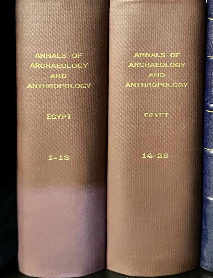 Item #M12674 Annals of Archaeology and Anthropology 1-28 (1908-1948) (complete set). AAE - Journal - Set.[newline]M12674-00.jpeg