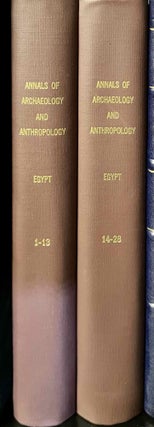 Item #M12674 Annals of Archaeology and Anthropology 1-28 (1908-1948) (complete set). AAE -...