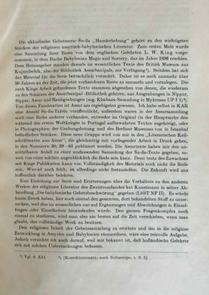 Die akkadische Gebetsserie "Handerhebung"