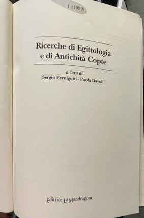 Ricerche di Egittologia e di Antichita Copte (REAC). 1- 13 (1999-2013)