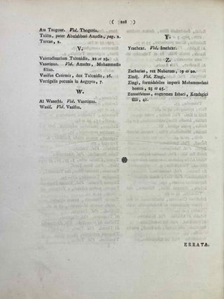 Abul Abbasi Amedis, Tulonidarum primi vita et res gestae. Ex codicibus MSS. Bibliothecae Lugduno Batavae editisque libris concinnavit et auctorum testimonia adjecit.[newline]M12738-13.jpeg